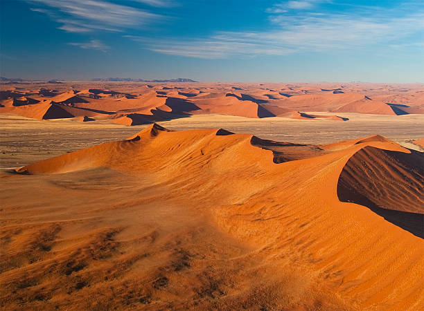 Dunes from Namib desert, Namibia. View from plane.